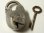 画像2: アンティーク インド CHOPPS&CO “クマの顔”ミニ 南京錠 1930〜1940年代製 30×48mm【バーゲン】 (2)