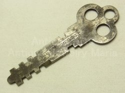 画像1: 【バーゲン】アメリカ アンティーク南京錠に使われていた フラット（平板）キー　65mm
