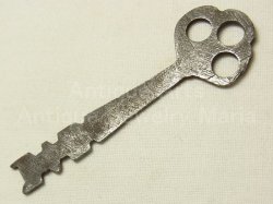 画像1: 【バーゲン】アメリカ アンティーク南京錠に使われていた フラット（平板）キー　68mm