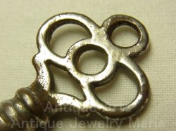 画像1: アンティークキー,antique key, 三つ葉クローバー,Trefoil clover 74mm【バーゲン】
