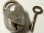 画像1: アンティーク インド CHOPPS&CO “クマの顔”ミニ 南京錠 1930〜1940年代製 30×48mm【バーゲン】 (1)