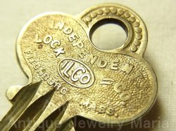 画像1: ヴィンテージ キー, vintage key アメリカ “ILCO INDEPENDENT LOCK CO.”インディペンデントロック《参考画像有り》