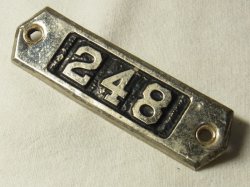 画像1: ヴィンテージナンバープレート,vintage number plate【78mm】