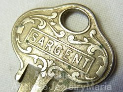 画像1: 【1872年設立】Sargent & Co. antique key: サージェント・アンド・カンパニー アンティーク キー アメリカ合衆国製造【参考画像有り】