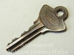 画像3:  early1940's Elgin padlock  VINTAGE KEY made in U.S.A.：1940年代初 のエルジン ヴィンテージ キーアメリカ合衆国製造