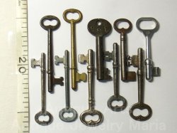 画像1: アンティークキー・ヴィンテージキー,antique key, vintage key《10本セット》【60mm以上】【バーゲン】
