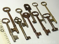 画像2: アンティークキー・ヴィンテージキー,antique key, vintage key《10本セット》【60mm以上】【バーゲン】