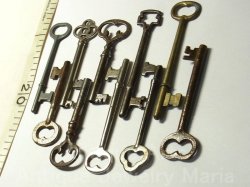 画像3: アンティークキー・ヴィンテージキー,antique key, vintage key《10本セット》【60mm以上】【バーゲン】