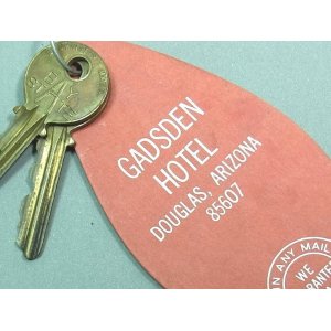 画像: アメリカ アリゾナ州　GADSDEN HOTEL ホテルタグ付き アンティークキー《1907年創業 老舗ホテル 》【参考動画・画像有り】【難有り・訳あり】