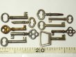 画像1: アンティークキー・ヴィンテージキー,antique key, vintage key《10本セット》【60mm以下】【バーゲン】