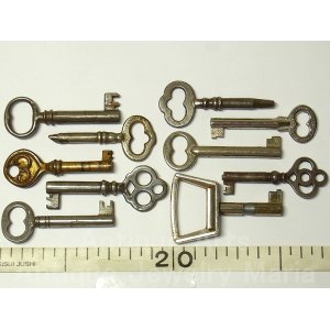 画像: アンティークキー・ヴィンテージキー,antique key, vintage key《10本セット》【60mm以下】【バーゲン】