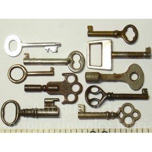 画像: アンティークキー・ヴィンテージキー,antique key, vintage key《10本セット》【60mm以下】【バーゲン】