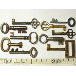 画像: アンティークキー・ヴィンテージキー,antique key, vintage key《10本セット》【60mm以下】【バーゲン】