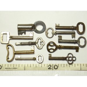 画像: アンティークキー・ヴィンテージキー,antique key, vintage key《10本セット》【60mm以下】【バーゲン】