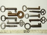 画像: アンティークキー・ヴィンテージキー,antique key, vintage key《10本セット》【60mm以下】【バーゲン】