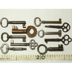 画像: アンティークキー・ヴィンテージキー,antique key, vintage key《10本セット》【60mm以下】【バーゲン】