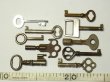 画像2: アンティークキー・ヴィンテージキー,antique key, vintage key《10本セット》【60mm以下】【バーゲン】