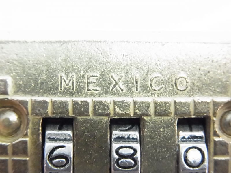 画像: メキシコ製 ヴィンテージ ダイヤル式 miniサイズ 南京錠