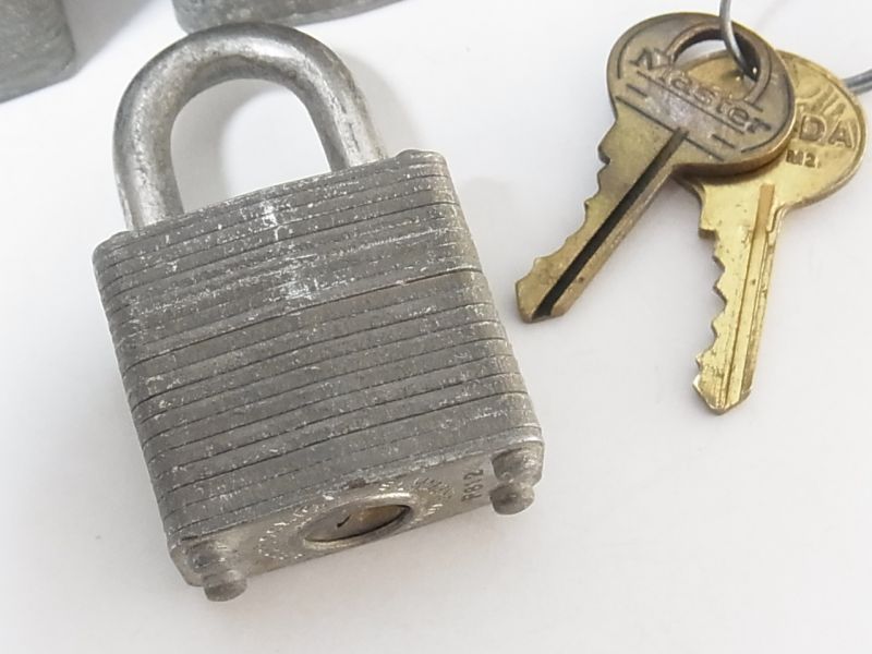 画像: “１本のキーで１０個の南京錠が開く”ミニ MASTER社製 南京錠 31×48mm