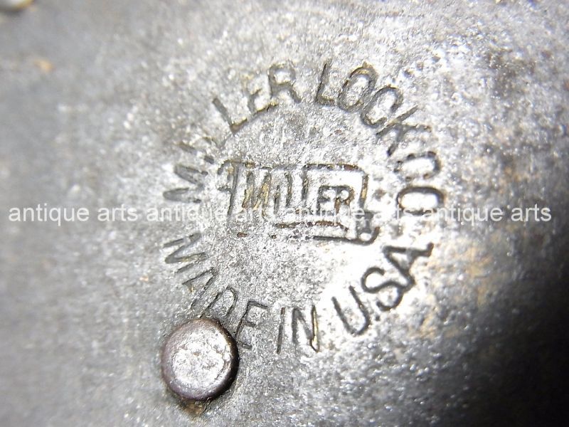 画像:  アメリカ ペンシルバニア州 フィラデルフィア Miller Lock Co.社 アンティーク 南京錠 57×80mm【バーゲン】【参考動画・画像有り】【１９３０年廃業：幻の Miller Lock Co.社】