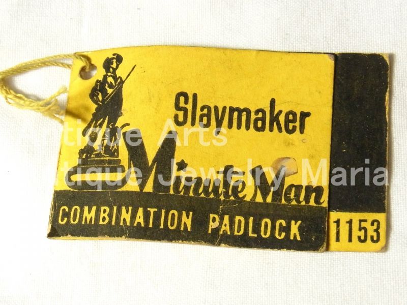 画像: 【１９８６年工場閉鎖】《１９５０－６０年代製 》アメリカ ヴィンテージ SLAYMAKER社“MinuteMan ミニットマン”ダイヤル式南京錠《タグ付き》