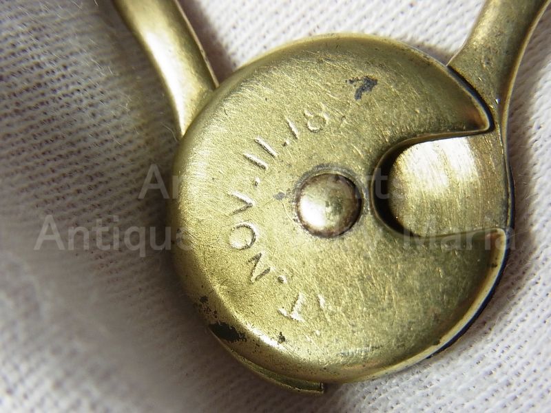 画像: 【バーゲン】【希少】【特許１８７９年１１月１１日】アメリカ アンティーク 真鍮（しんちゅう）製 キー リング/キーフォルダー 42×28mm