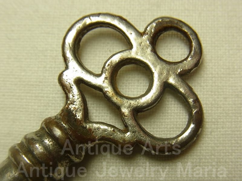 画像: アンティークキー,antique key, 三つ葉クローバー,Trefoil clover 74mm【バーゲン】