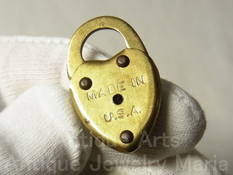 画像: 【MADE IN USA】【絶版品】アメリカ ヴィンテージ 真鍮製 miniハート南京錠