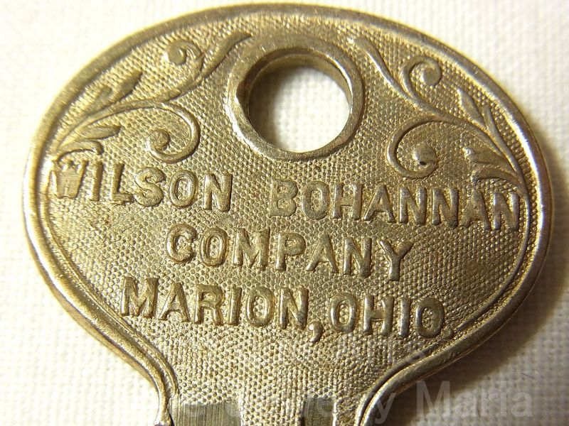 画像: 【バーゲン】【１８００年代末〜１９００年代初製】WILSON BOHANNAN COMPANY MARION, OHIO(ウィルソン ボハナン カンパニー アメリカ合衆国 オハイオ州 マリオン)【レトロな装飾が美しい】“洒落たデザイン”ヴィンテージキー