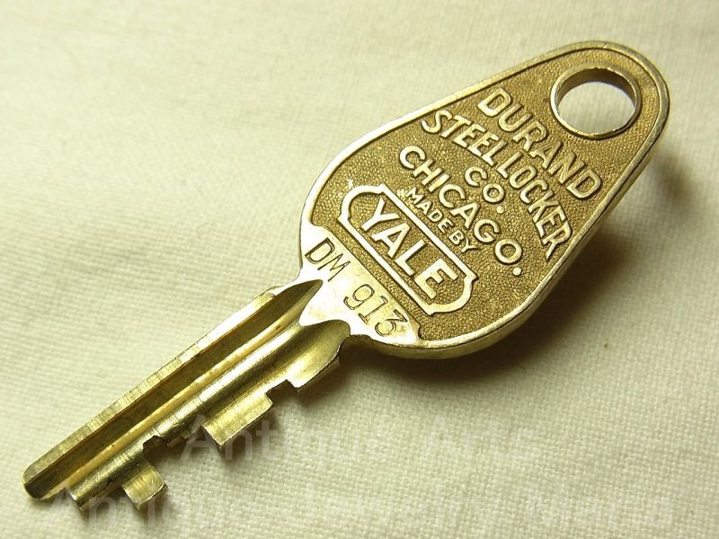 画像3: ヴィンテージ キー, vintage key アメリカ“DURAND STEEL LOCKER CO. CHICAGO. MADE BY YALE” 【参考画像有り】【バーゲン】