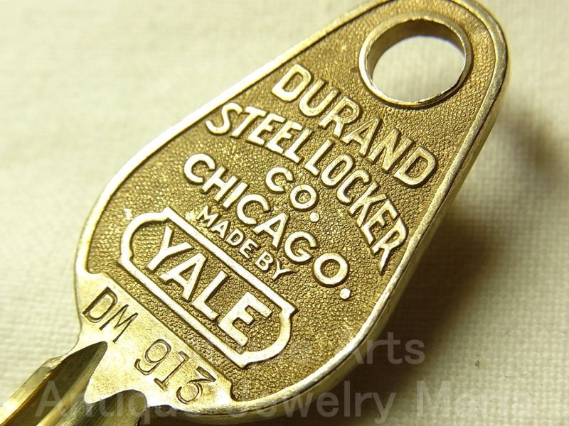 画像1: ヴィンテージ キー, vintage key アメリカ“DURAND STEEL LOCKER CO. CHICAGO. MADE BY YALE” 【参考画像有り】【バーゲン】