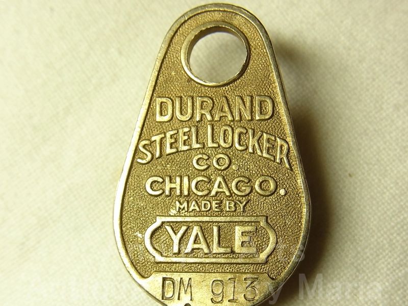 画像2: ヴィンテージ キー, vintage key アメリカ“DURAND STEEL LOCKER CO. CHICAGO. MADE BY YALE” 【参考画像有り】【バーゲン】