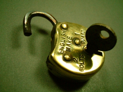 画像: イギリス ヴィンテージmini真鍮製南京錠