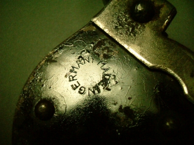 画像: ドイツ ヴィンテージ ２回転開閉式 南京錠　53×82mm