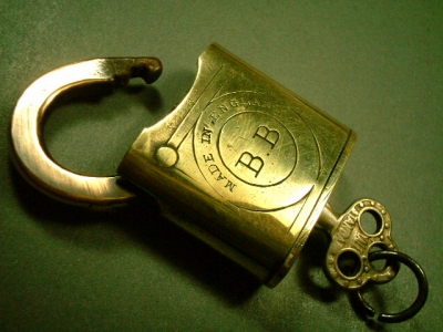 画像: イギリス ヴィンテージmini真鍮製南京錠