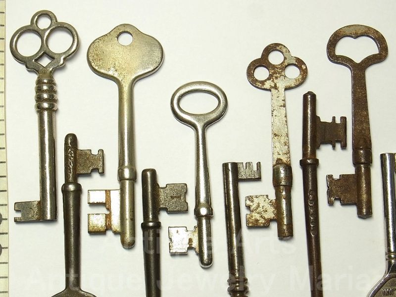 画像: アンティークキー・ヴィンテージキー,antique key, vintage key《10本セット》【60mm以上】【バーゲン】