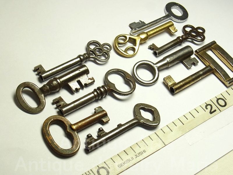 画像: アンティークキー・ヴィンテージキー,antique key, vintage key《10本セット》【60mm以下】【バーゲン】