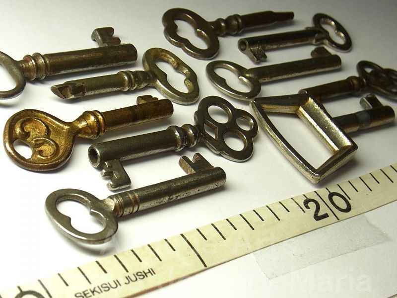 画像: アンティークキー・ヴィンテージキー,antique key, vintage key《10本セット》【60mm以下】【バーゲン】