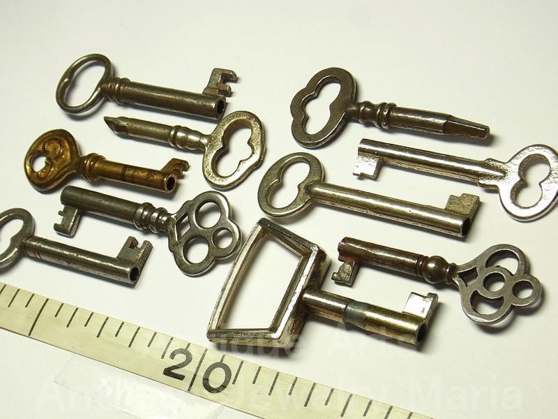 画像: アンティークキー・ヴィンテージキー,antique key, vintage key《10本セット》【60mm以下】【バーゲン】