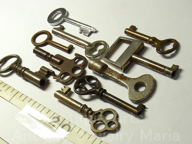 画像: アンティークキー・ヴィンテージキー,antique key, vintage key《10本セット》【60mm以下】【バーゲン】